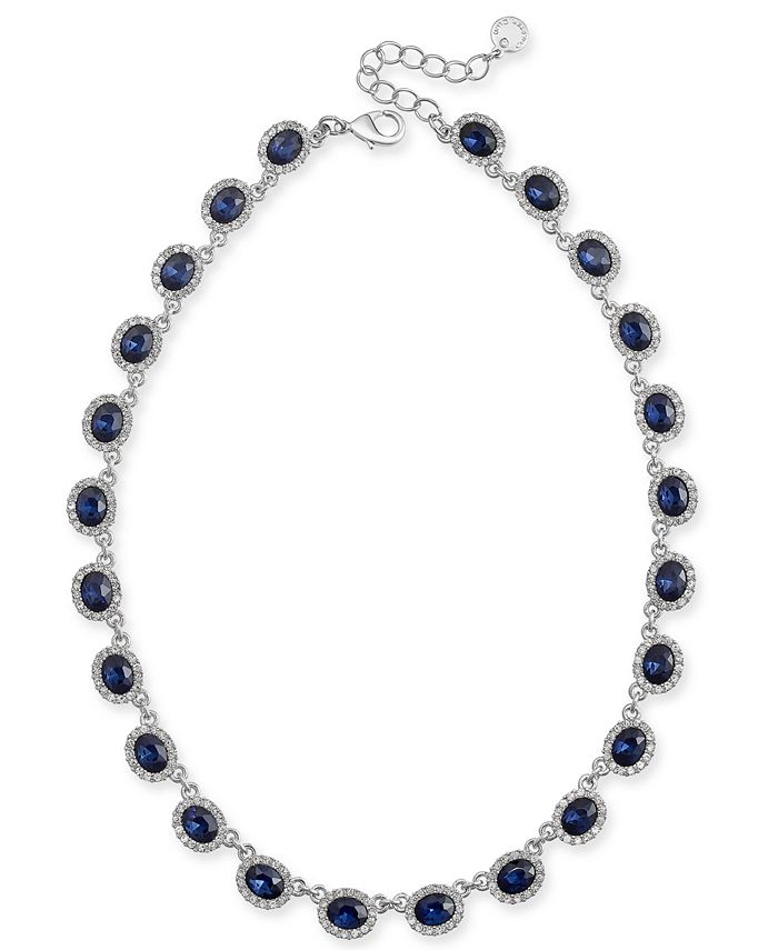 Charter Club - Crystal Collar Necklace, 17" + 2" extender