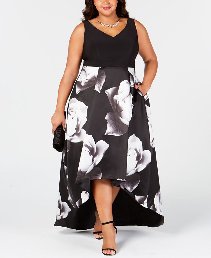 Betsy and adam deals printed high low dress