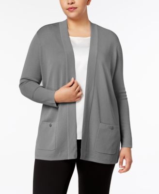 women's plus size white cardigan sweater