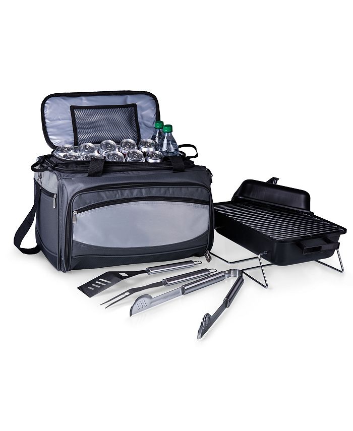 Picnic Time - Buccaneer Portable Charcoal Grill & Cooler Tote