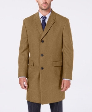 Nautica Men's Melton Classic/Regular Fit Batten Overcoat