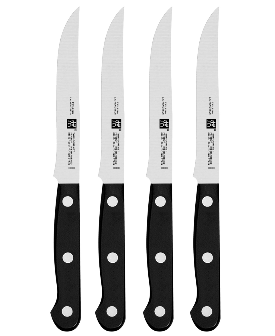 Zwilling J.A. Henckels TWIN Gourmet Steak Knives, Triple Riveted Set