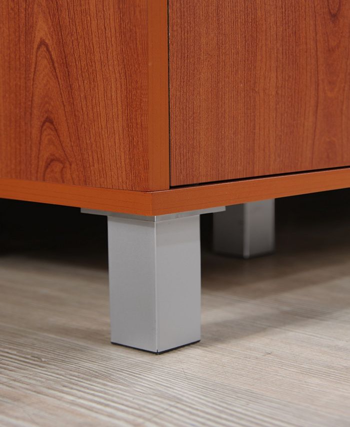 Hodedah Kitchen Island with Spice Rack plus Towel Holder in Cherry Macy's