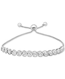 Lab-Created White Sapphire Bolo Bracelet (3-7/8 ct. t.w.) in Sterling Silver