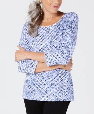 Karen Scott - Petite Printed Top