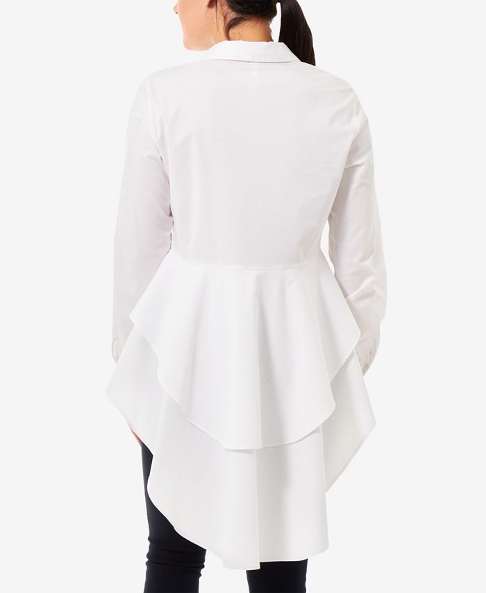 High-Low Peplum Blouse