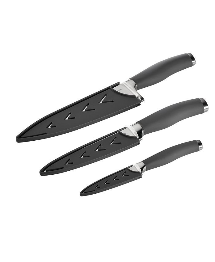 Anolon SureGrip 3Pc. Japanese Stainless Steel Chef Knife Set with
