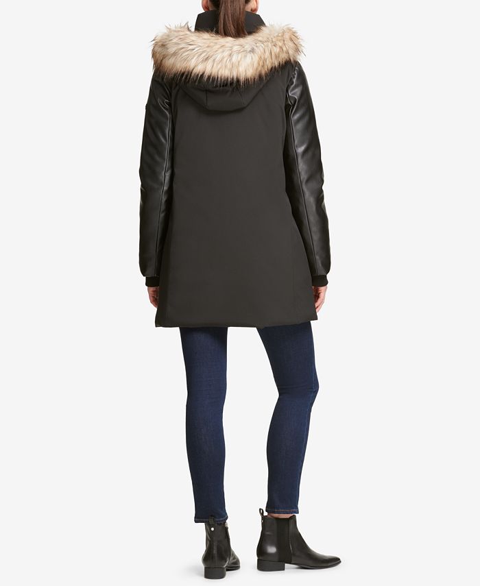 dkny mixed media sweater