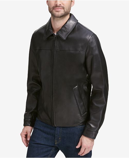 Cole Haan Men's Full-Zip Leather Bomber Jacket & Reviews ... (500 x 613 Pixel)
