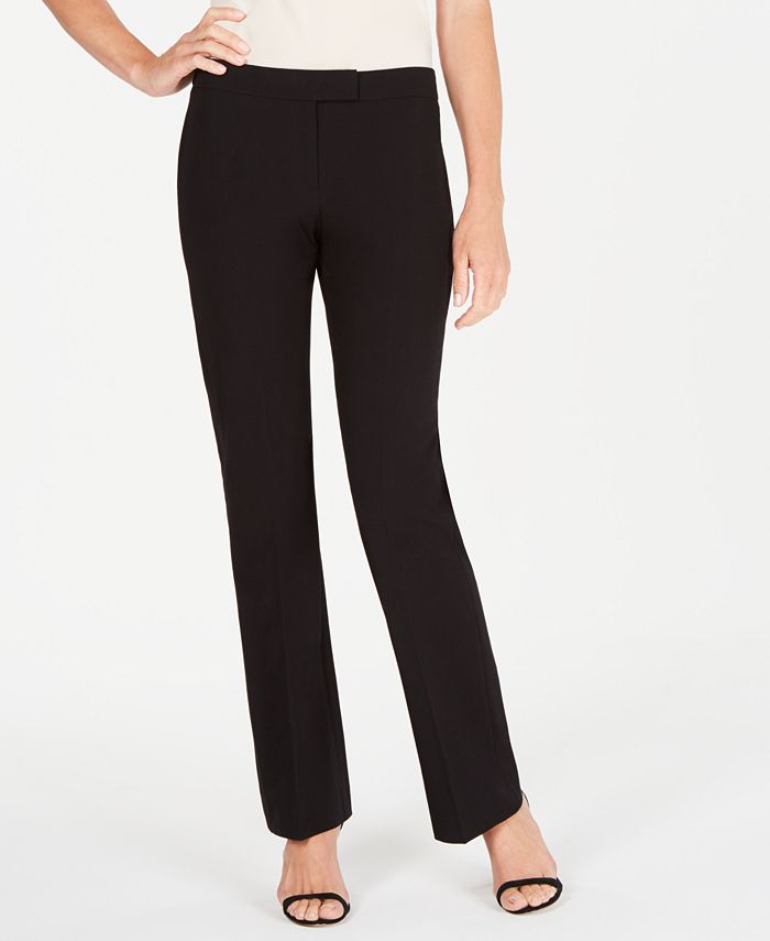 ANNE KLEIN womens WORK WEAR BLACK DRESS PANTS size 10 flat fronts