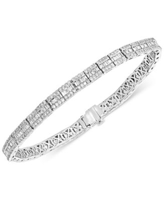 EFFY Collection Diamond Baguette Link Bracelet (2-7/8 ct. t.w.) in 14k ...