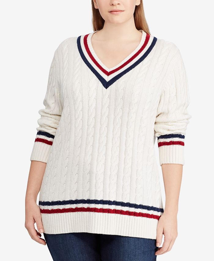Lauren Ralph Lauren Plus Size Knit Sweater & Reviews - Sweaters - Plus ...