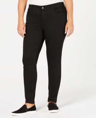 plus size black skinny jeans