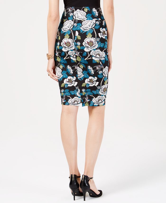 Thalia Sodi Floral-Print Scuba Skirt, Created for Macy's - Macy's