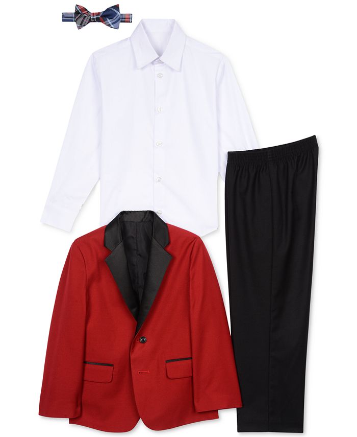 Nautica Little Boys 4-Pc. Velvet Jacket, Shirt, Pants & Bowtie Set - Macy's
