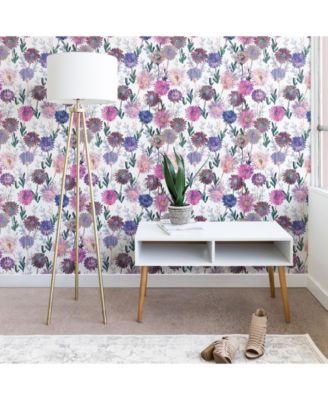 Deny Designs - Schatzi Brown Gillian Floral White Wallpaper