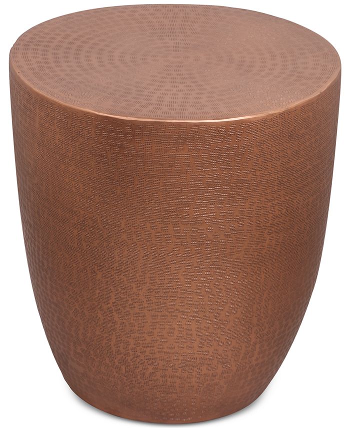 Furniture Nova Metal Drum End Table & Reviews Furniture Macy's