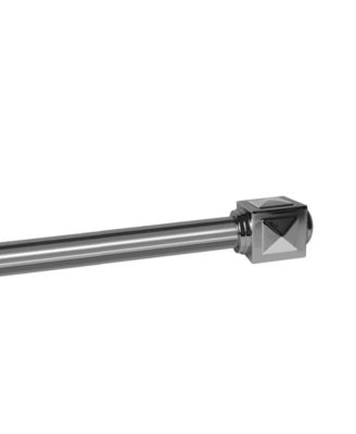 Elegant Home Fashions - Diamond Decorative Shower Rod - Chrome Finish