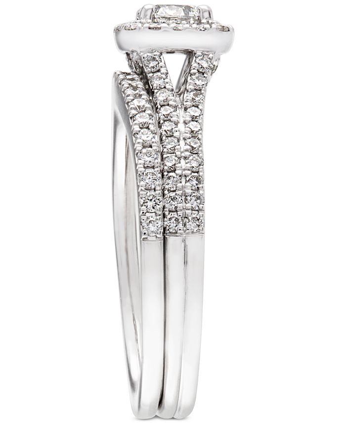 X3 Certified Diamond Engagement Ring and Wedding Band Bridal Set (1 ct