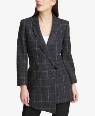 dkny plaid blazer