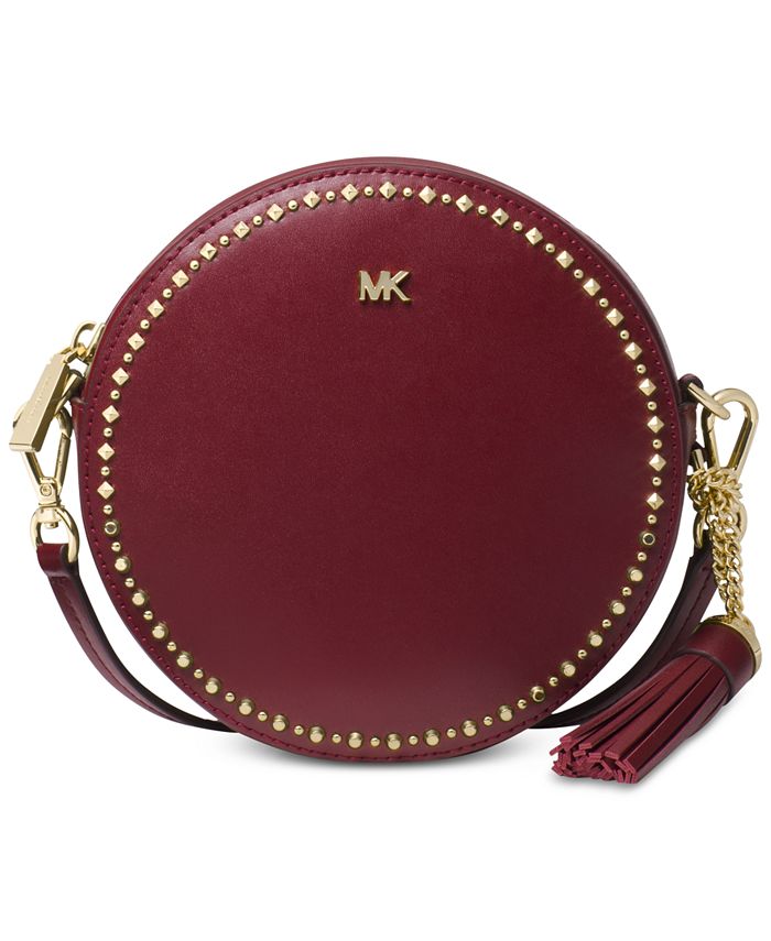 Michael Kors Studded Leather Circle Bag - Macy's