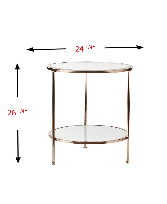 Southern Enterprises Brookford Gold Metal and Glass Console Table - Macy's