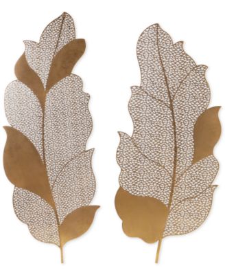Uttermost Autumn Lace Leaf Wall Art Set of 2