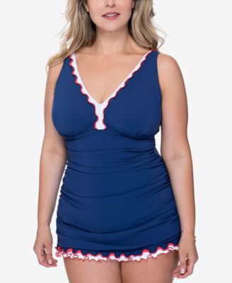 plus size tummy control swimdress