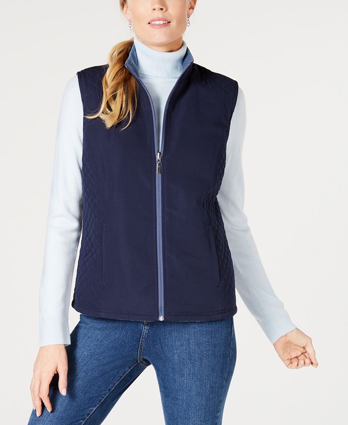 Macy's karen scott fleece sales vest