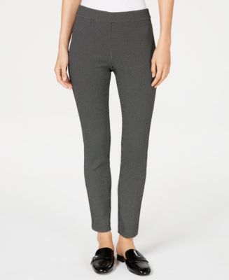 Maison Jules Patterned Stretch Ankle Pants, Created for Macy's ...