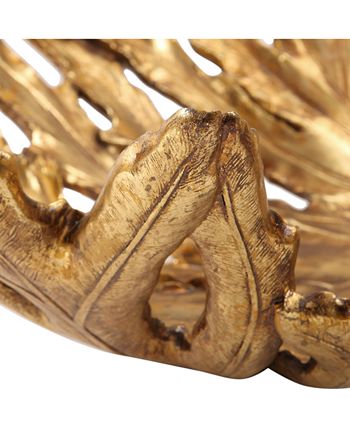 Uttermost - Oak Leaf Metallic Gold Bowl