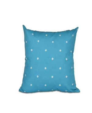 E By Design Dorothy Dot 16 Inch Turquoise Decorative Polka Dot Throw Pillow