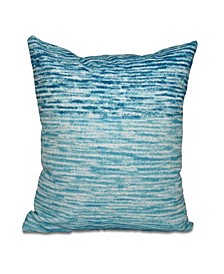Ocean View 16 Inch Turquoise and Teal Decorative Geometric Throw Pillow
