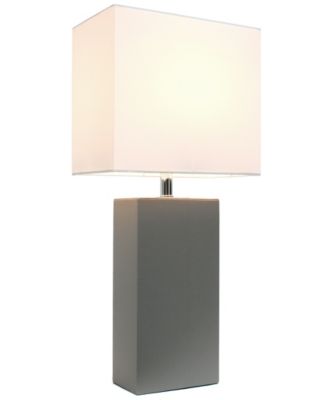 gray and white table lamps
