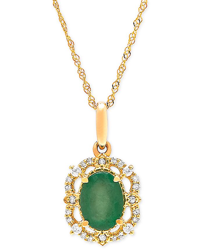 Macy's jewelry outlet emerald necklaces