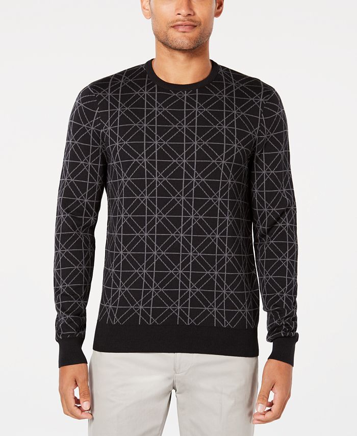 Ryan Seacrest Distinction Men's Geometric Sweater, Created for Macy's