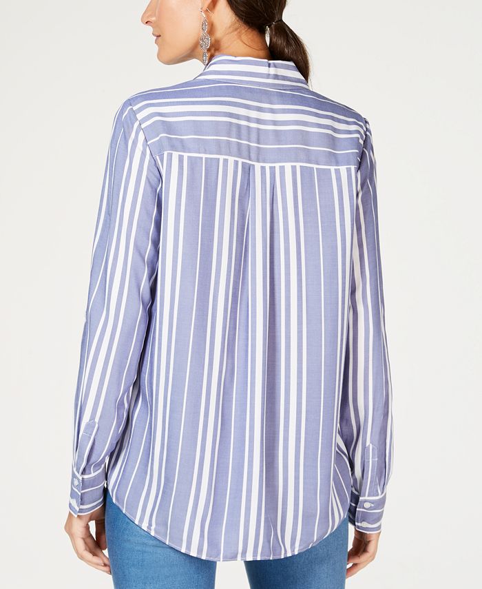 INC International Concepts I.N.C. Striped High-Low Shirt, Created for ...