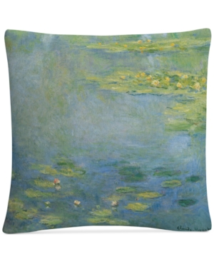 Baldwin Claude Monet Waterlilies Decorative Pillow, 16" X 16" In Multi-colored