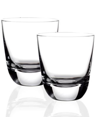 Drinkware, Set of 2 American Bar Straight Bourbon Double Old Fashioned Glasses
