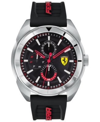 Ferrari - Men's Forza Black Silicone Strap Watch 45mm
