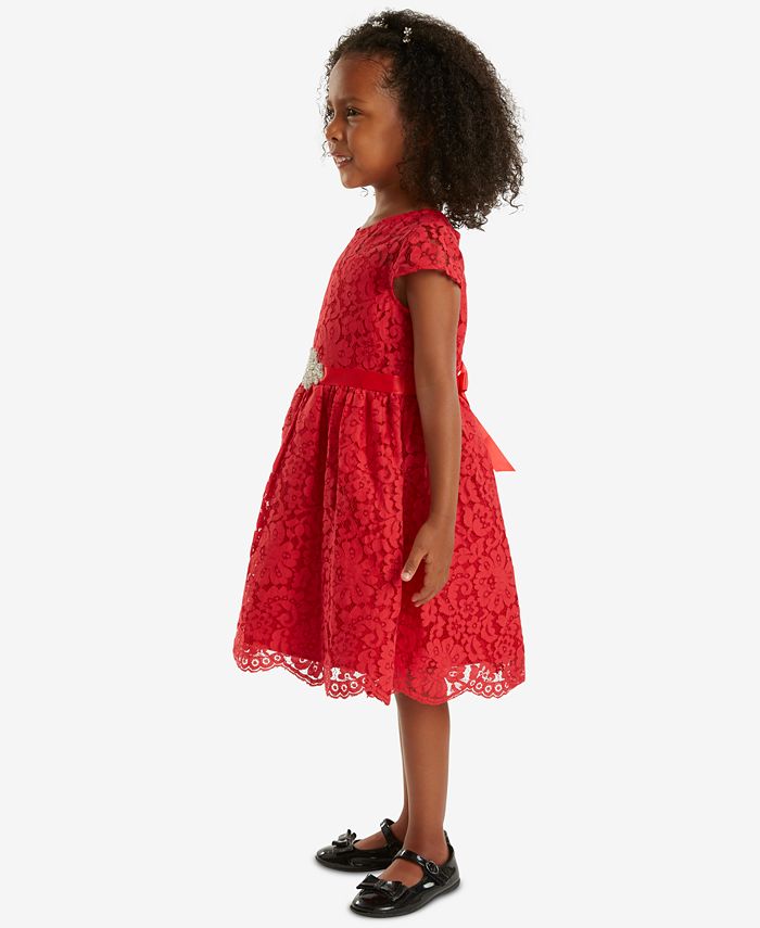 Rare Editions Little Girls Fit & Flare Lace Party Dress - Macy's