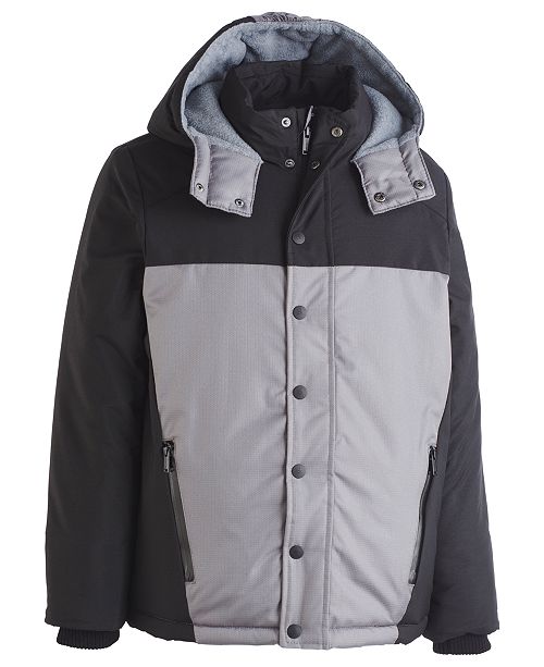 Calvin Klein Big Boys Peak Tech Colorblocked Hooded Jacket