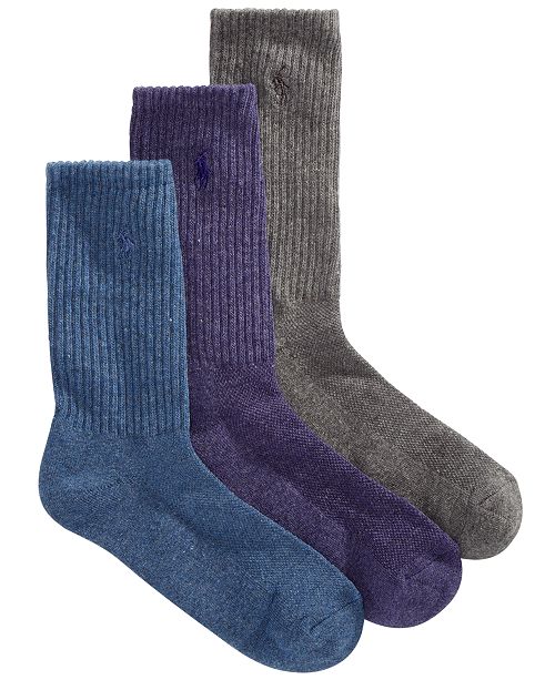 Polo Ralph Lauren Women's 3 Pack Sport Crew Socks & Reviews Handbags