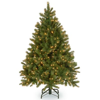 National Tree Company - National Tree 4 .5' "Feel Real" Downswept Douglas Fir Hinged Tree with 450 Clear Lights