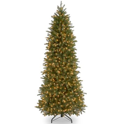 National Tree Company - National Tree 6 .5' Feel Real Jersey Fraser Pencil Slim Fir Tree with 550 Clear Lights