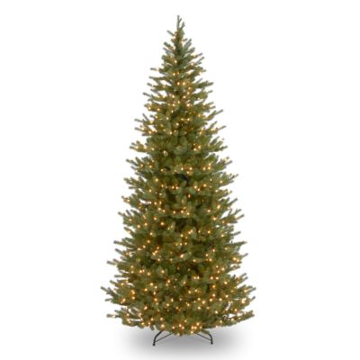 National Tree Company - 7 .5' Feel Real Norway Slim Spruce Tree with 700 Clear Lights