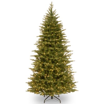 National Tree Company National Tree 7.5' "Feel Real" Nordic Spruce Slim Hinged Tree with 750 Clear Lights
