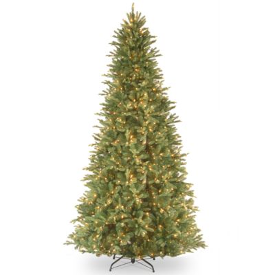 National Tree Company - National Tree 9' "Feel Real" Tiffany Fir Slim Hinged Tree with 800 Clear Lights