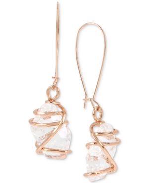 image of Robert Lee Morris Soho Caged Crystal Drop Earrings