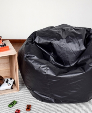 Acessentials Vinyl Bean Bag Chair In Black